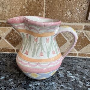 MACKENZIE CHILDS Creamer AALSMEER Pitcher 5" Taylor Hand Painted Vintage 2004
